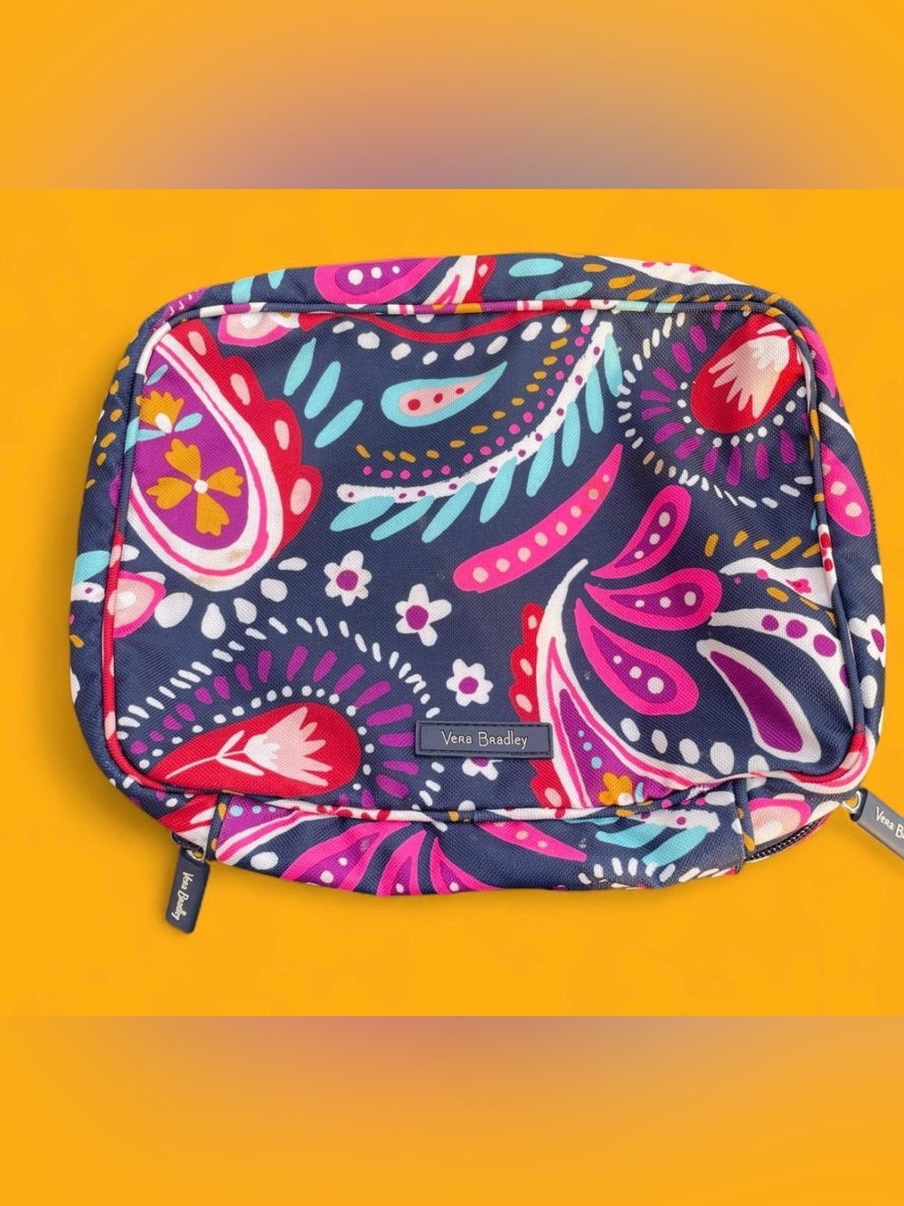 Vera Bradley Ultra Light Painted Paisley Cosmetic makeup Toiletries bag